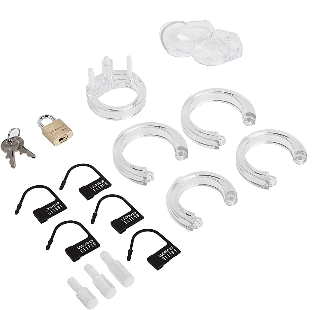 Cusca de Castitate Dixon Maximum Security Transparenta Guilty Toys, #3, Erotic24.ro