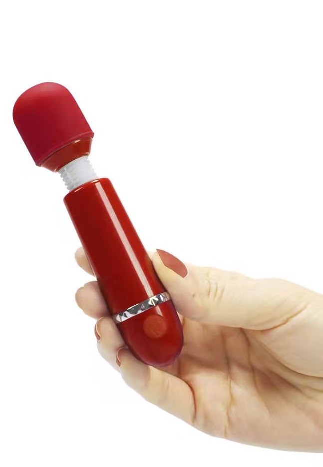 Micro Wand Starlet Guilty Toys 10 Moduri Vibratii USB Rosu, #2, Erotic24.ro