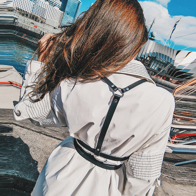 Sistem Harness Waist Roll Piele Ecologica OS, #5, Erotic24.ro