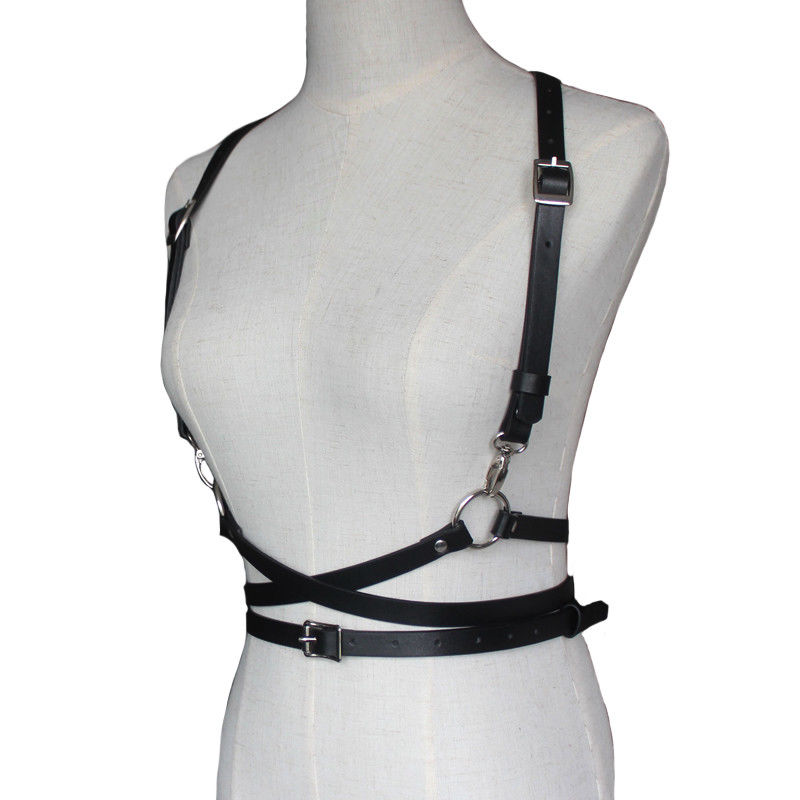 Sistem Harness Waist Roll Piele Ecologica OS, #6, Erotic24.ro