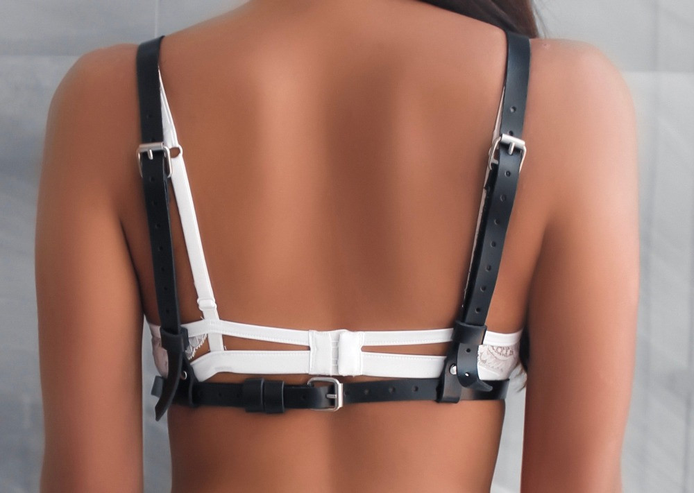 Sistem Harness Bella Piele Ecologica OS, #2, Erotic24.ro