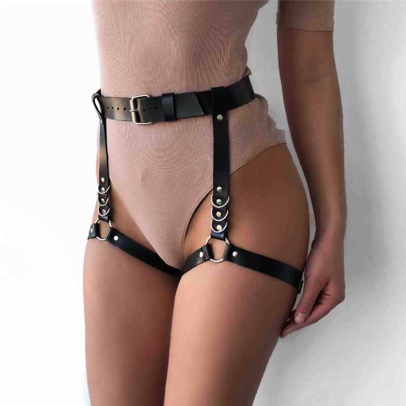 Sistem Harness Simply Garter Piele Ecologica OS, #3, Erotic24.ro
