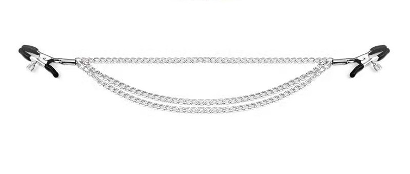 Clame Sfarcuri Sigrid cu Lanturi Argintii Mokko Toys, #2, Erotic24.ro