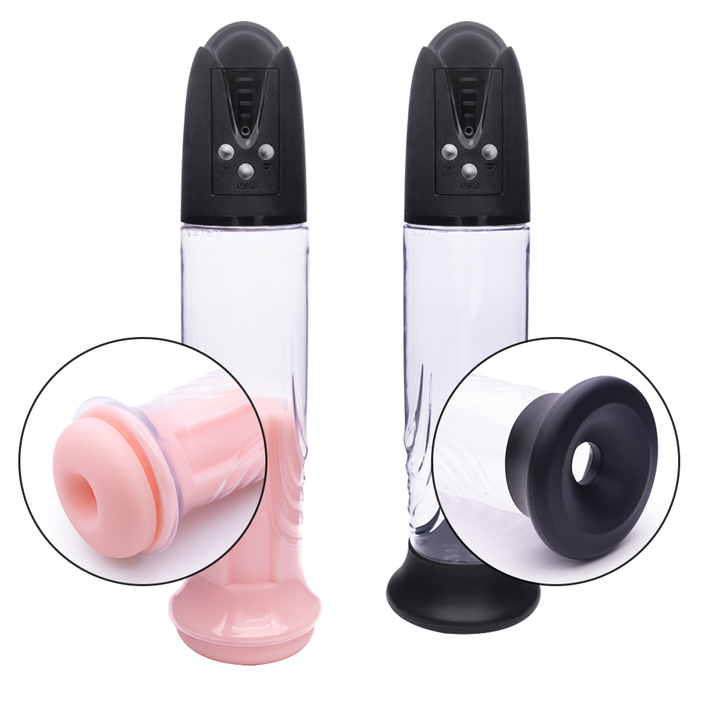 Pompa Electrica Suck Vacuum Penis Pump, 8 Moduri Suctiune, USB, Transparent, #5, Erotic24.ro