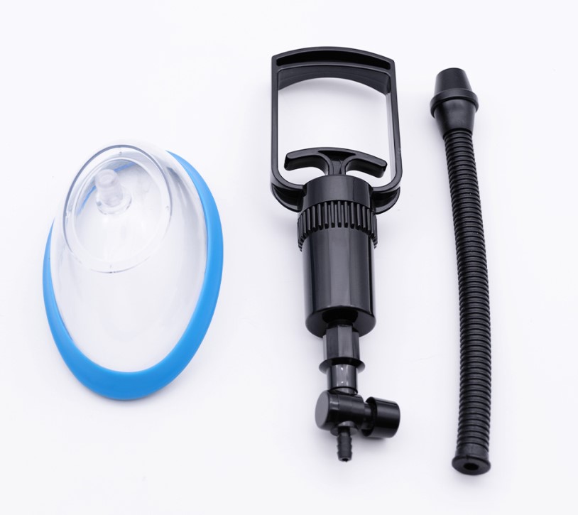 Pompa Manuala pentru Vulva si Sani cu 2 Cupe, Albastru, #4, Erotic24.ro