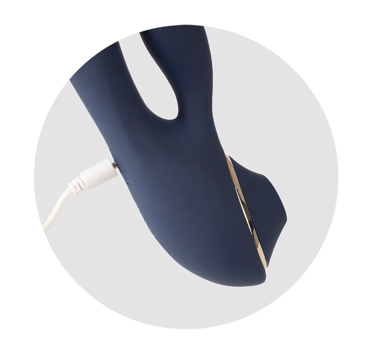 Vibrator Mystic Love, 10 Moduri Vibratii, 3 Moduri Suctiune, Silicon, USB, Albastru Inchis, 20 cm, #4, Erotic24.ro