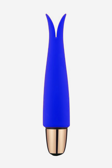 Mini Vibrator Clappi 10 Moduri Vibratii Silicon USB Albastru 13.5 cm Passion Labs, #1, Erotic24.ro