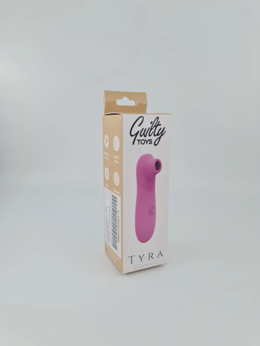 Stimulator Clitoridian Tyra 10 Viteze, Roz, 12 cm, Guilty Toys, #5, Erotic24.ro