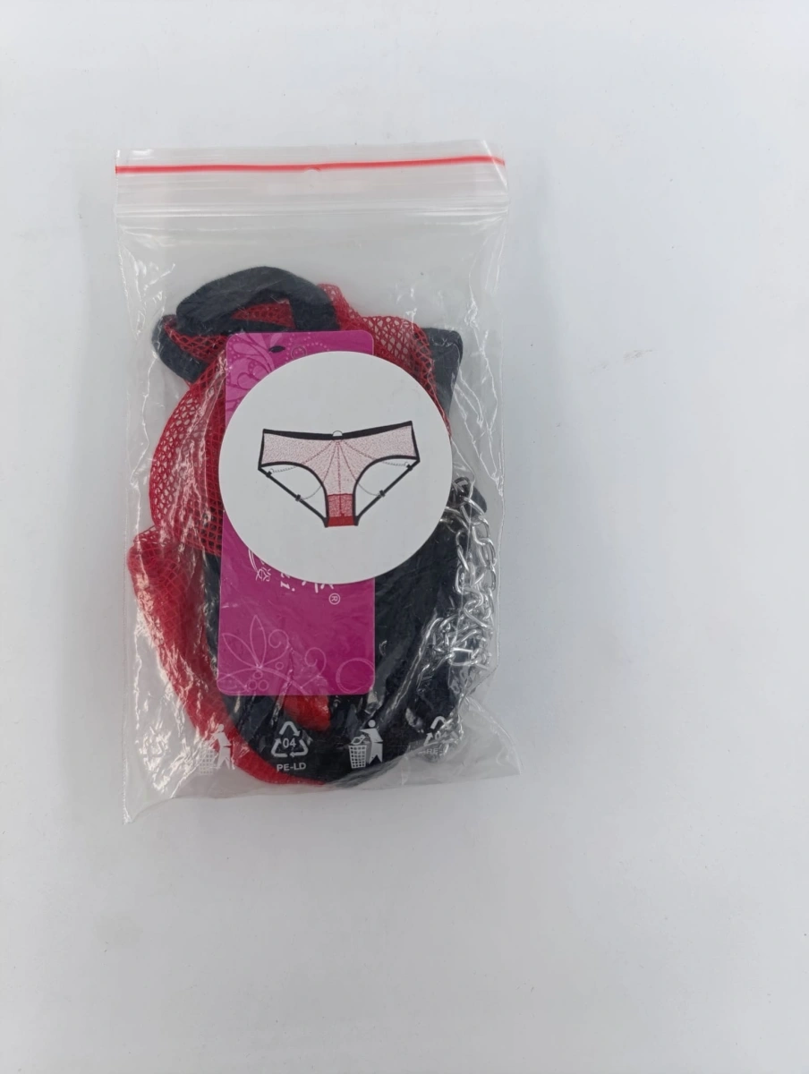 Bikini cu Lanturi Rosu, S/M, #3, Erotic24.ro