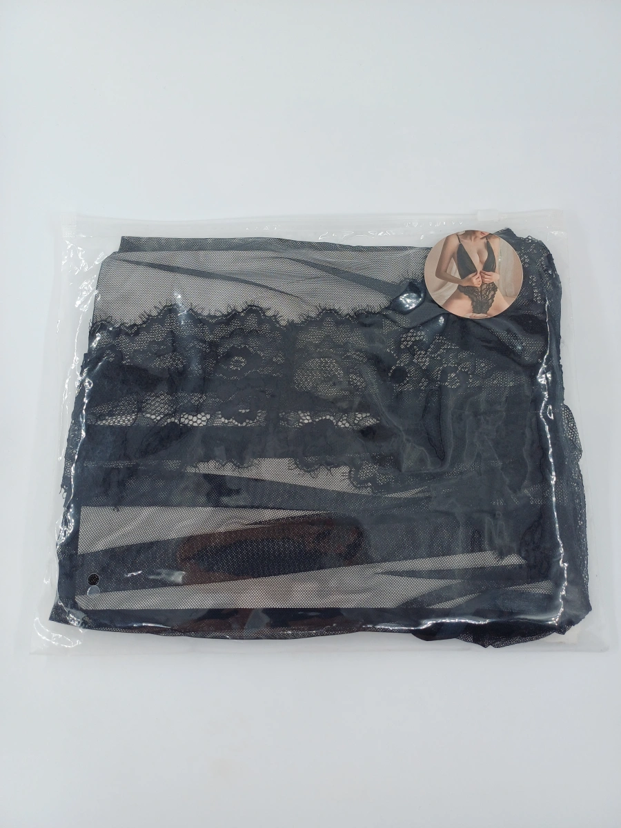 Body Ajustabil din Plasa si Dantela, Negru, S-L, Nr. 3, Erotic24.ro