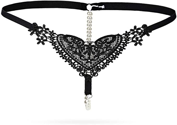 Micro Bikini cu Perle, Negru, S/M, Mokko Toys, #3, Erotic24.ro