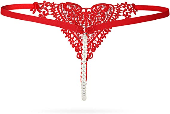 Micro Bikini cu Perle, Rosu, S/M, Mokko Toys, #4, Erotic24.ro