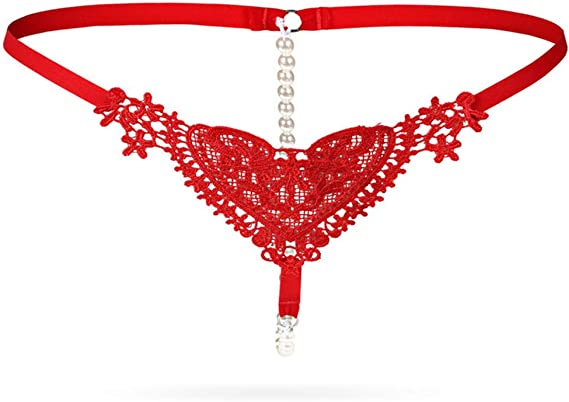 Micro Bikini cu Perle, Rosu, S/M, Mokko Toys, #3, Erotic24.ro