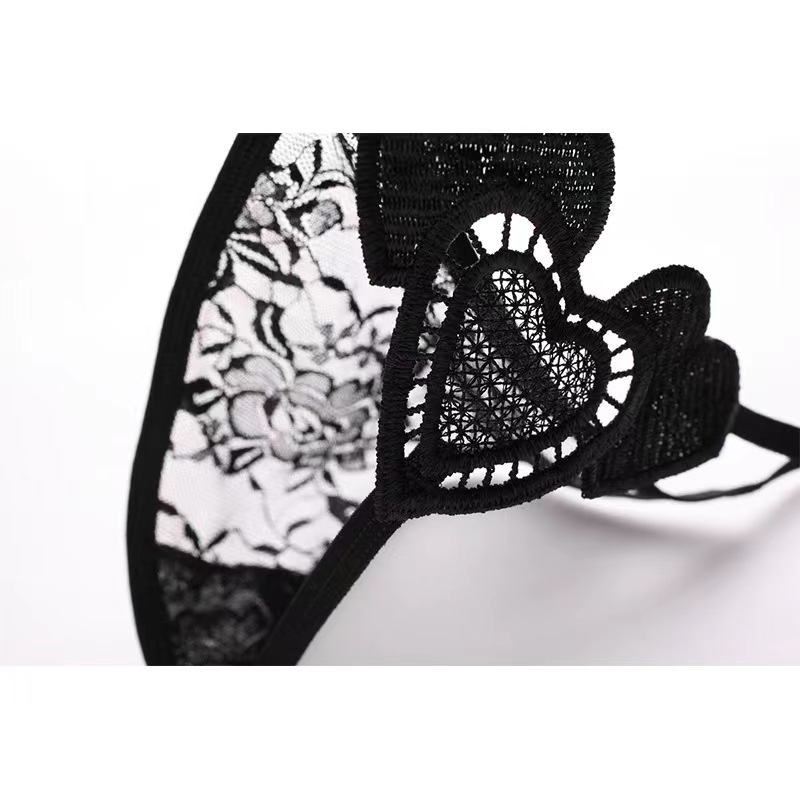 Bikini Sexy Hearts, Negru, S/M, JGF Lingerie, Nr. 5, Erotic24.ro