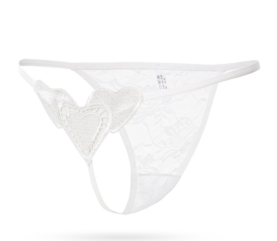 Bikini Sexy Hearts, Alb, S/M, JGF Lingerie, Nr. 5, Erotic24.ro