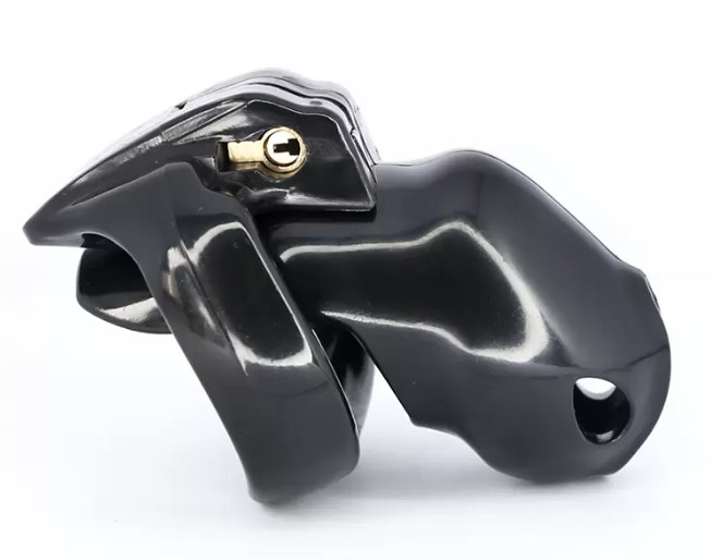 Cusca de Castitate Prison Male, Negru, Mokko Toys, Nr. 2, Erotic24.ro