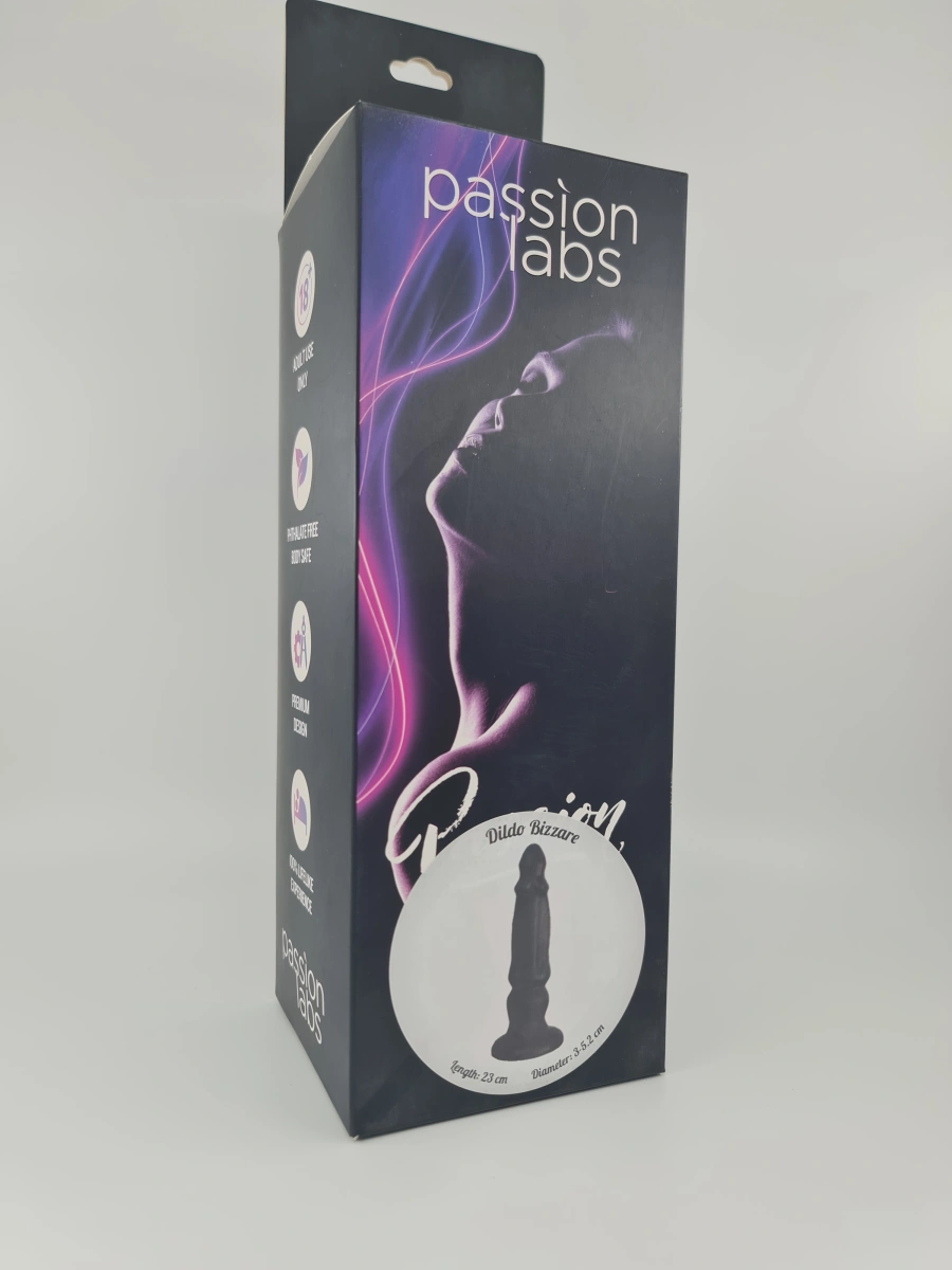 Dildo Lost cu Ventuza, Silicon Lichid, Negru, 23 cm, Passion Labs, #3, Erotic24.ro