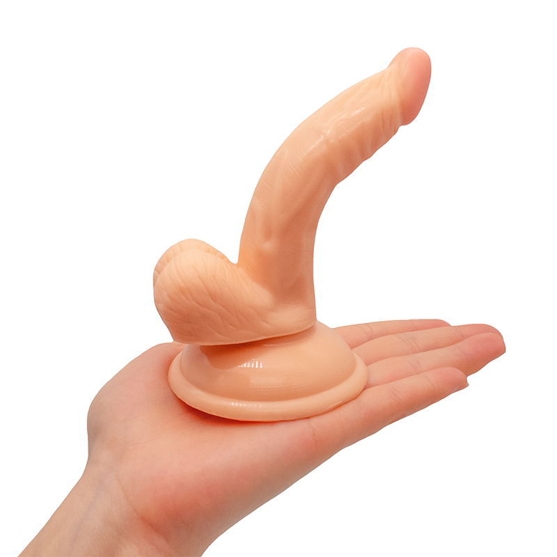 Mini Dildo Realist Aegon cu Ventuza, PVC, Natural, 13 cm, Passion Labs, Nr. 6, Erotic24.ro