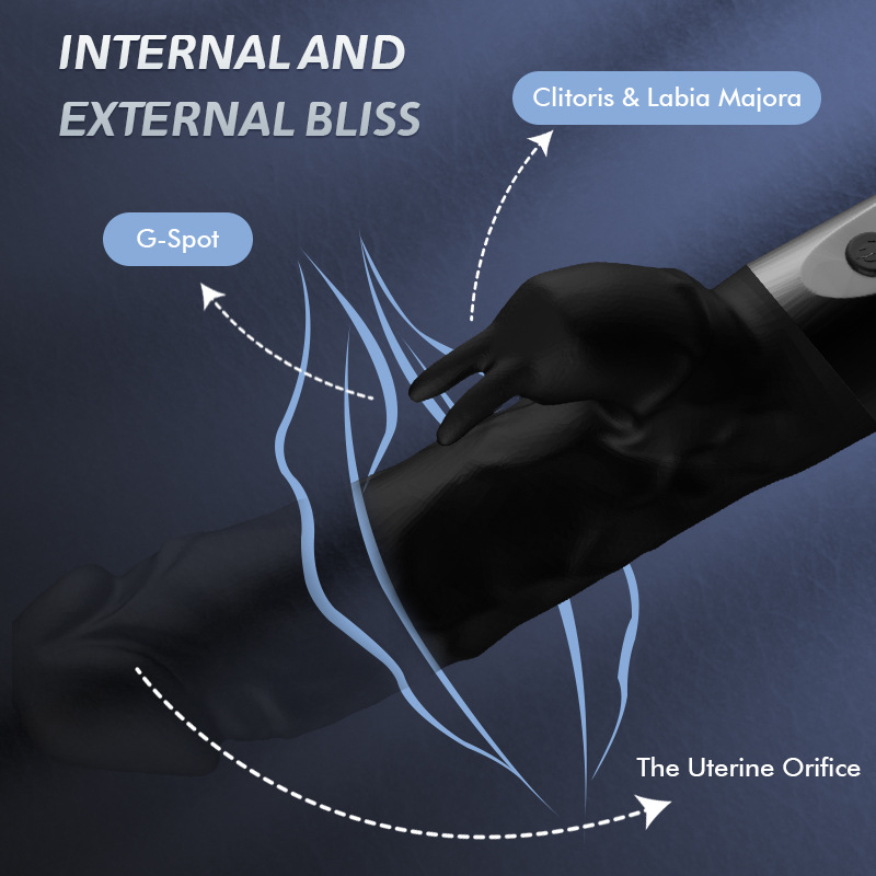 Vibrator Iepuras Hollis, 30 Moduri Vibratii, Silicon, Negru, 22.5 cm, Passion Labs, Nr. 3, Erotic24.ro