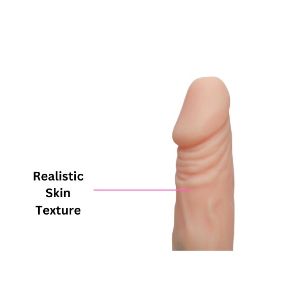 Vibrator Rotativ Realist Onyx 12 Moduri, TPE, 26 cm, Natural, Guilty Toys, #3, Erotic24.ro