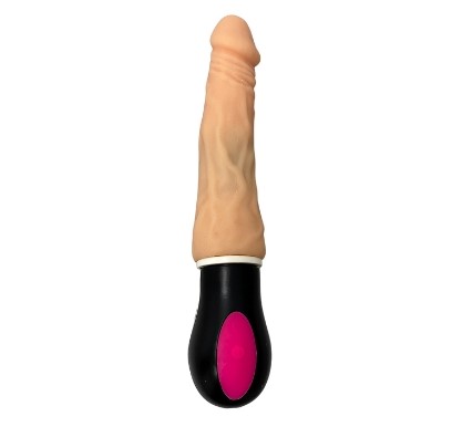 Vibrator Rotativ Realist Onyx 12 Moduri, TPE, 26 cm, Natural, Guilty Toys