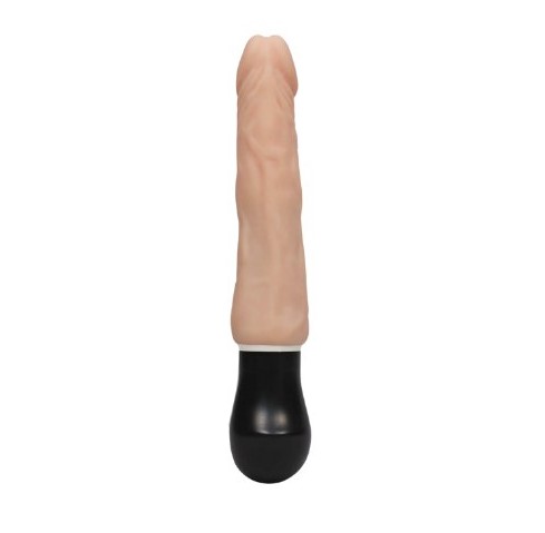 Vibrator Rotativ Realist Onyx 12 Moduri, TPE, 26 cm, Natural, Guilty Toys, #2, Erotic24.ro
