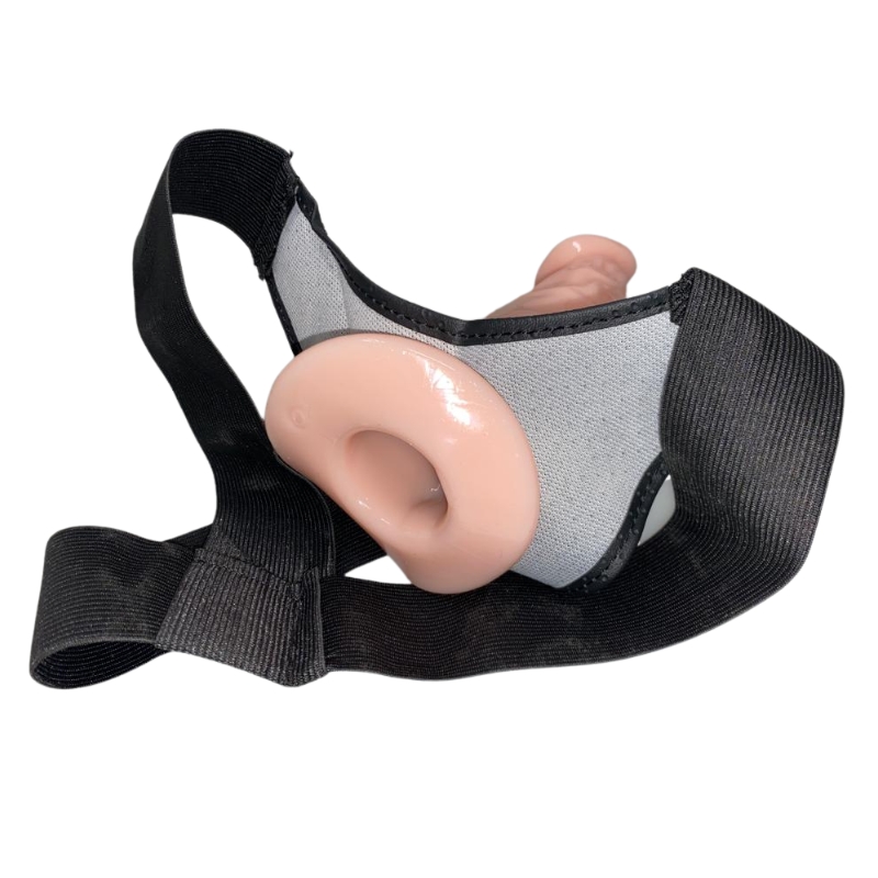 Strap-On Hollow Big Dreams, PVC, Natural, 17.5 cm, Guilty Toys, #2, Erotic24.ro