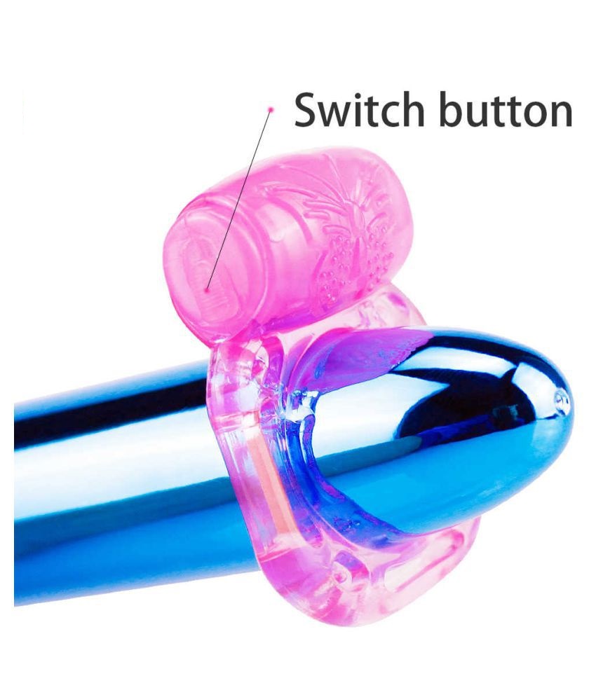 Inel de Penis Butterfly cu Vibratii, Roz, #1, Erotic24.ro