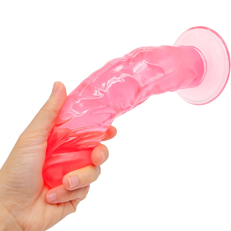 Dildo Realist cu Ventuza Jack, PVC, 22 cm, Roz, Mokko Toys, Nr. 3, Erotic24.ro