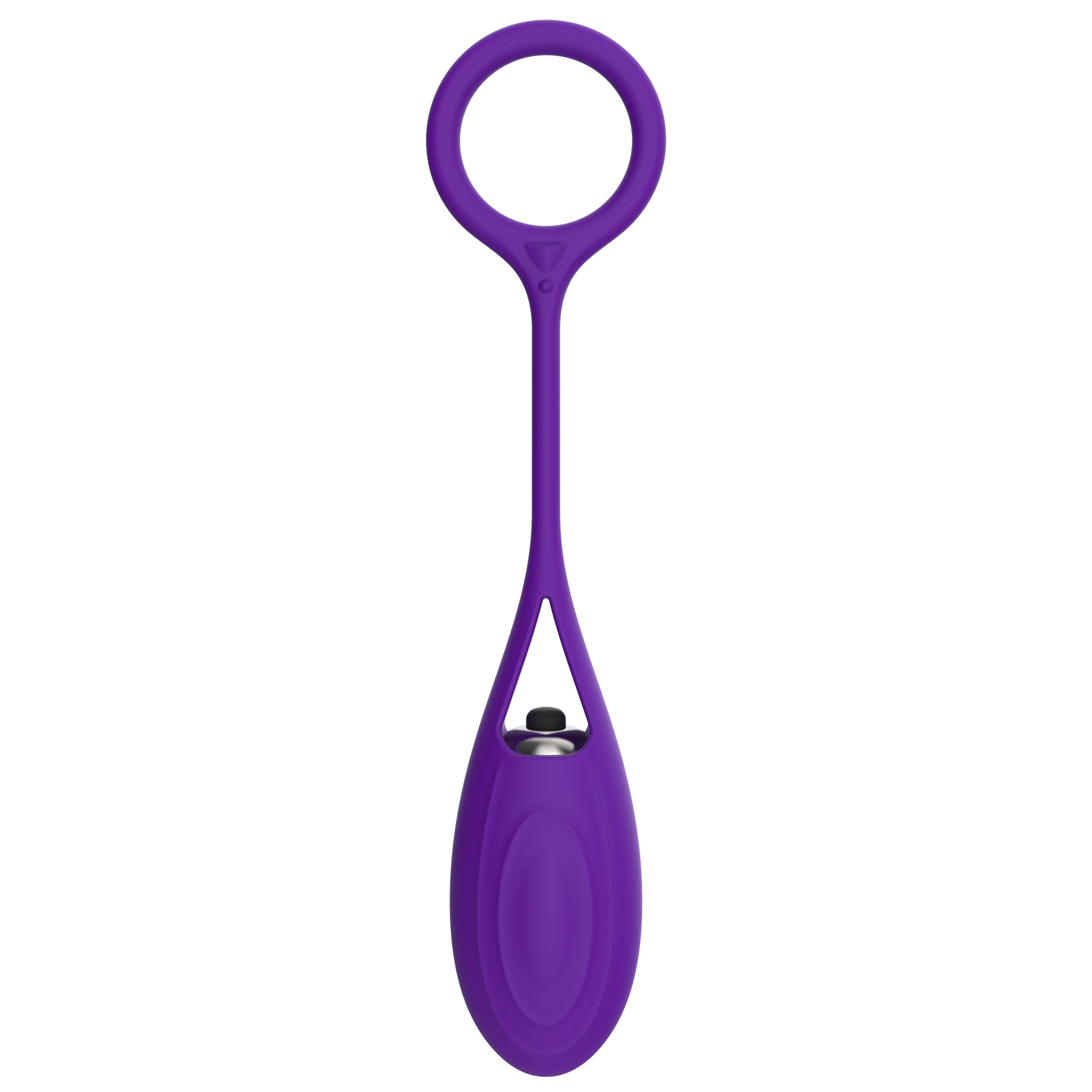 Ou Vibrator Sally cu Inel, Silicon, 18.5 cm, Violet, Mokko Toys, #1, Erotic24.ro