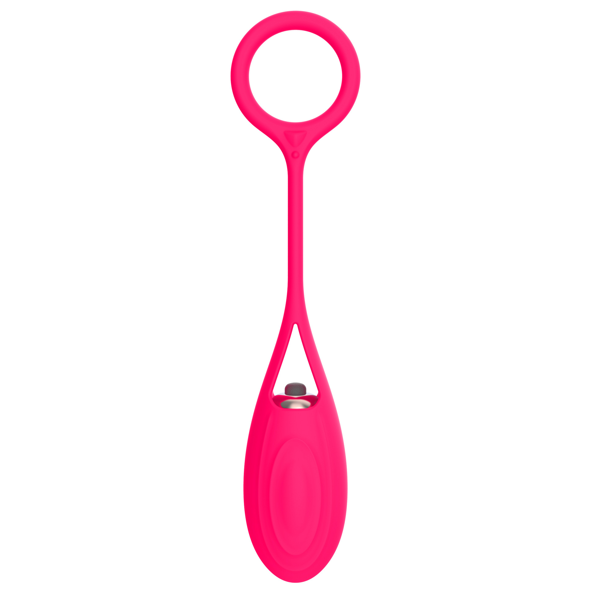 Ou Vibrator Sally cu Inel, Silicon, 18.5 cm, Roz, Mokko Toys, #1, Erotic24.ro