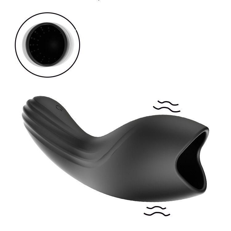 Stimulator Barbati Glans Trainer, 10 Moduri Vibratii, Silicon, USB, Negru, #1, Erotic24.ro