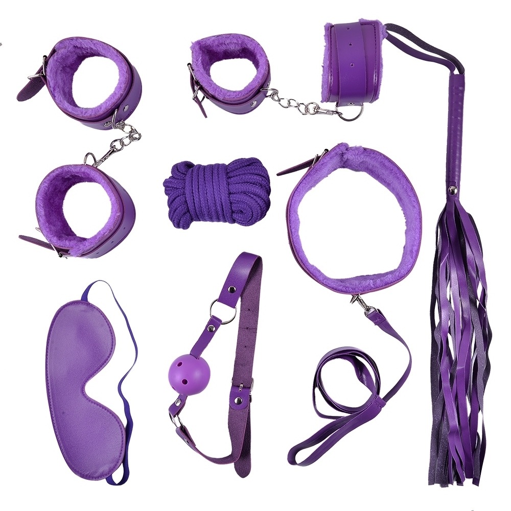 Set BDSM 7 Piese Train Me!, Mov, Guilty Toys, #1, Erotic24.ro