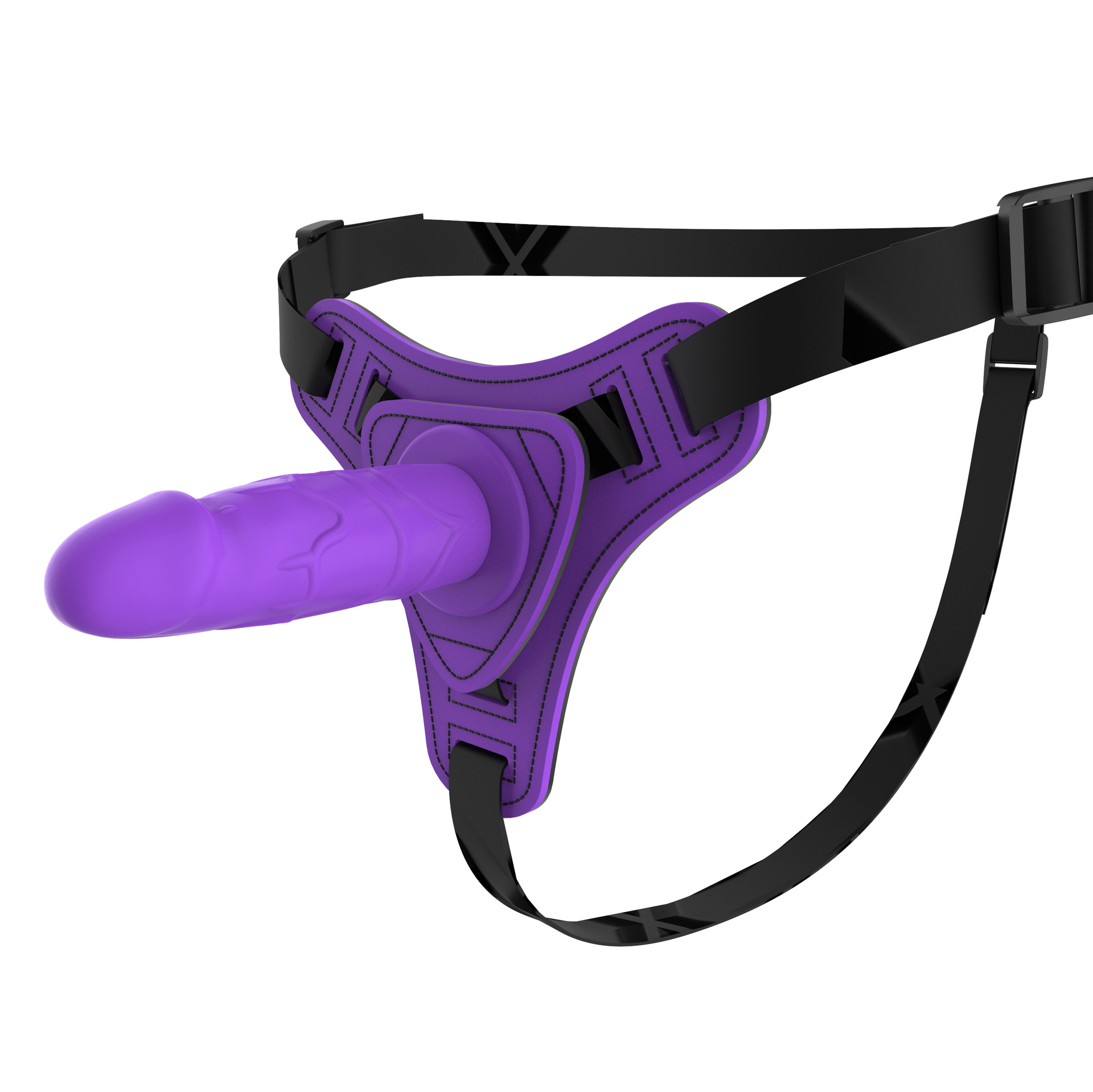 Strap-on cu Dildo Realist, Silicon, Mov, Passion Labs, #1, Erotic24.ro