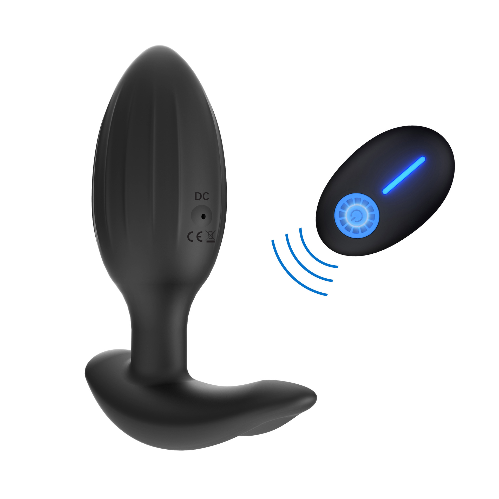 Dop Anal Teaser Remote Control, 12 Moduri de Vibratie, Silicon, Negru, 11 cm, Passion Labs, Nr. 1, Erotic24.ro