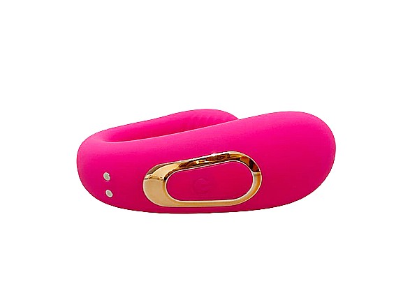 Vibrator Dublu Mix Pleasure Remote Control, 10 Moduri Vibratii, Silicon, USB, Roz, #2, Erotic24.ro