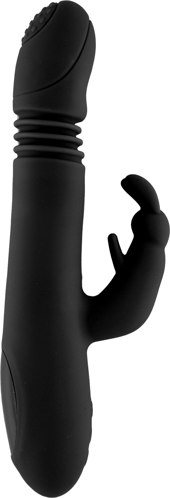 Vibrator Rabbit Thrusting&Vibrating, Silicon, USB, Negru, 22 cm, Mokko Toys, #1, Erotic24.ro