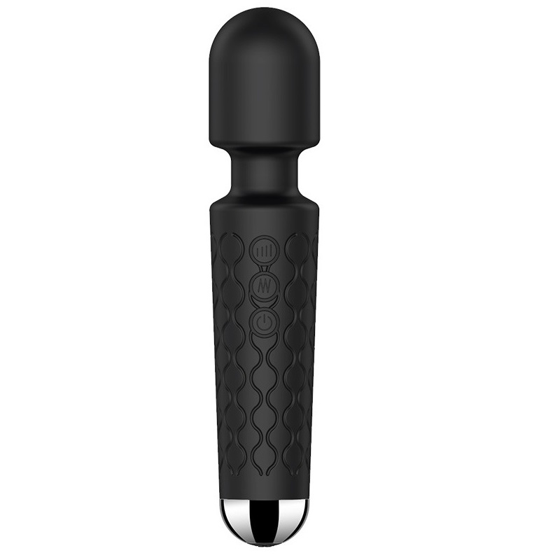 Vibrator Masaj Luna 20 Moduri Vibratii+8 Intensitati de Viteza, USB, Silicon, Negru