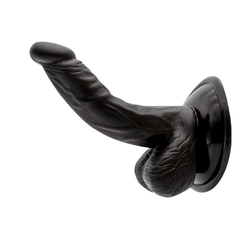 Mini Dildo Realist Aegon cu Ventuza, PVC, Negru, 13 cm, Passion Labs, #3, Erotic24.ro