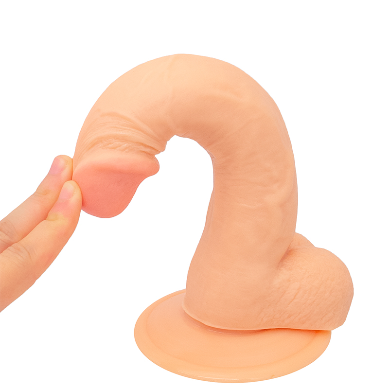 Dildo Realist Bryan cu Ventuza, PVC, 21 cm, Natural, Guilty Toys, Nr. 7, Erotic24.ro