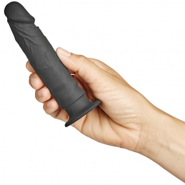 Dildo Realist Silicon cu Ventuza Dylan, Negru, 13.5 cm, Passion Labs, Nr. 3, Erotic24.ro