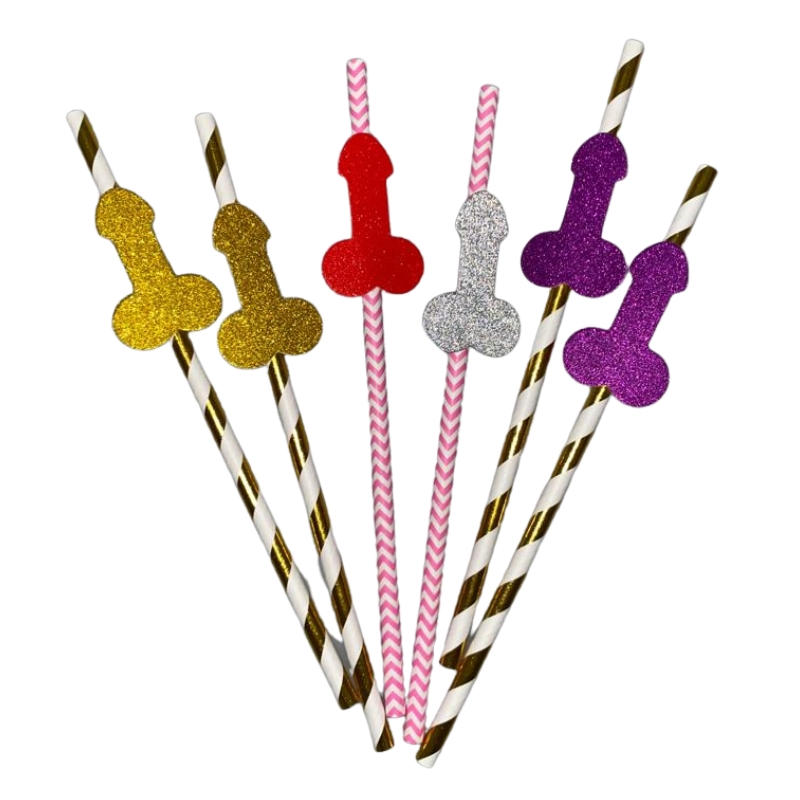 Set 6 Paie Sparkly Penis Mix Culori , #1, Erotic24.ro