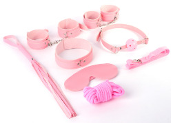 Set BDSM 7 Piese, Roz, Guilty Toys, #1, Erotic24.ro