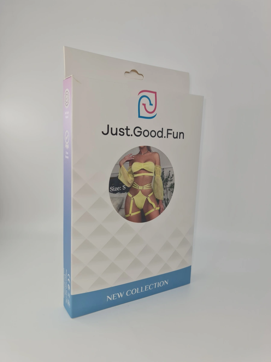 Set Lenjerie 2 Piese, Verde Neon, S, JGF Lingerie, #6, Erotic24.ro