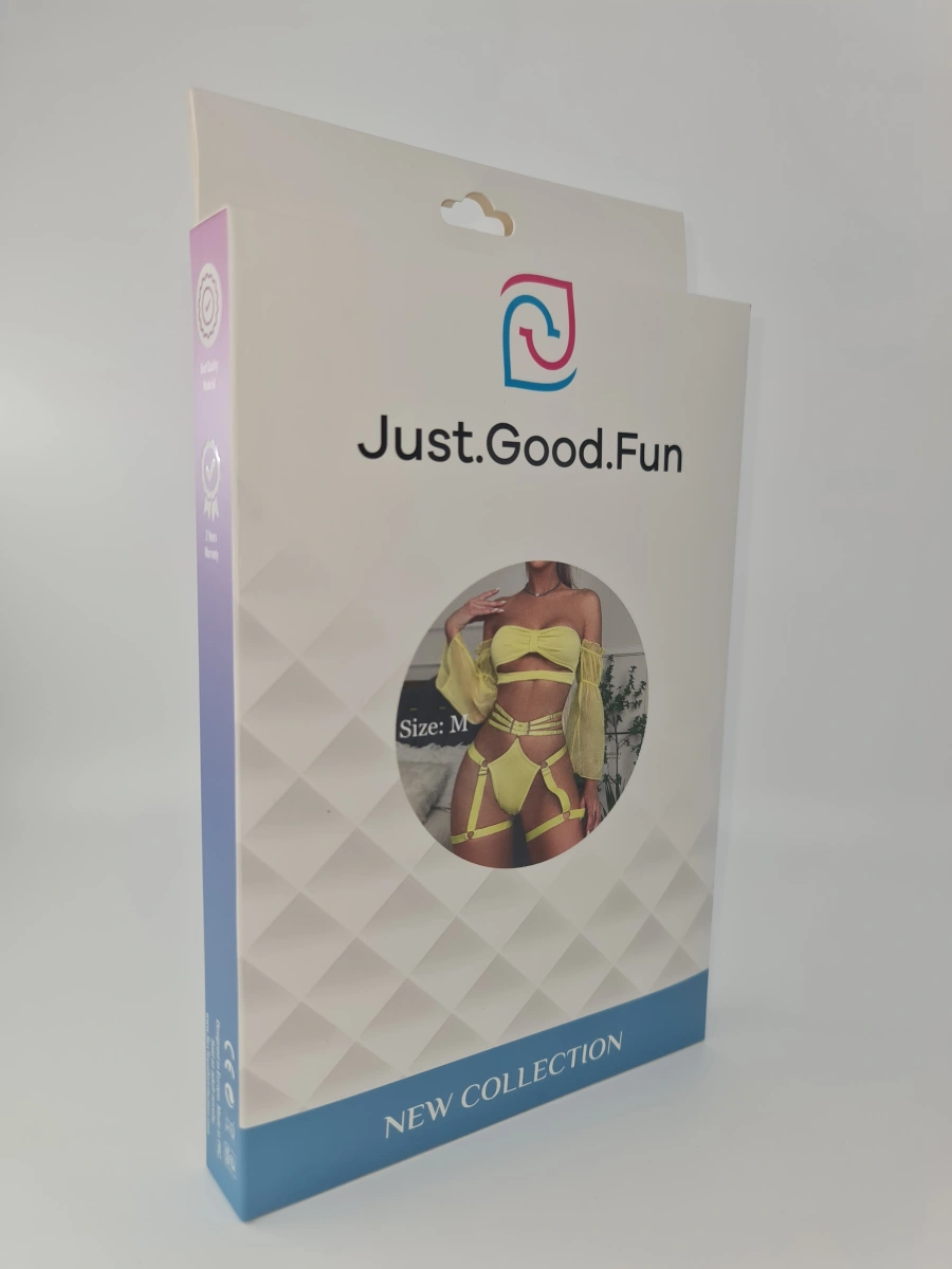 Set Lenjerie 2 Piese, Verde Neon, M, JGF Lingerie, #6, Erotic24.ro