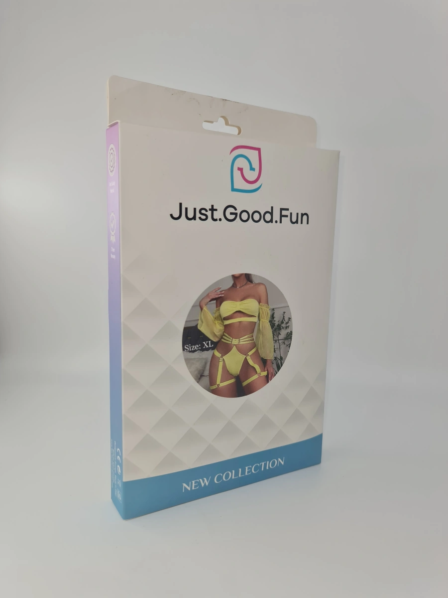 Set Lenjerie 2 Piese, Verde Neon, XL, JGF Lingerie, #6, Erotic24.ro