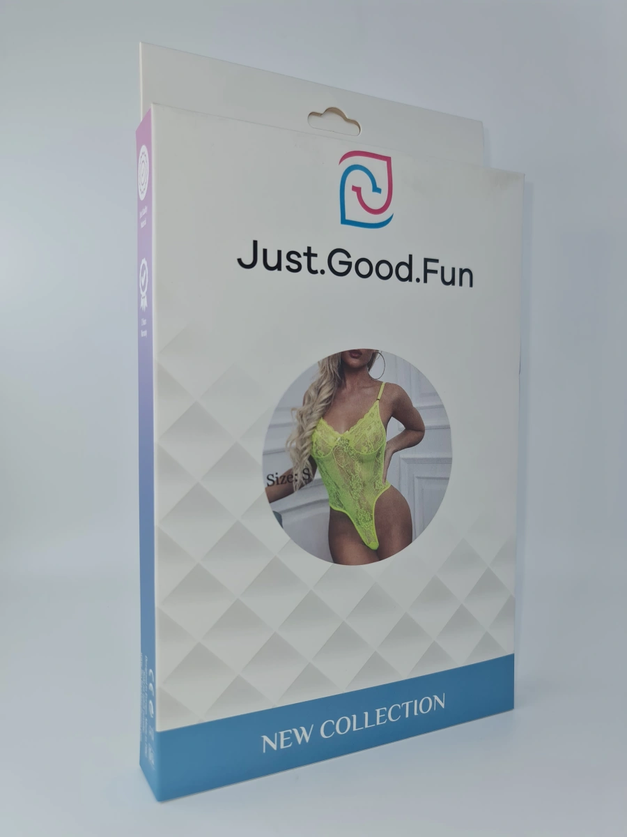 Body Sexy Dantela, Verde Neon, S, JGF Lingerie, #9, Erotic24.ro