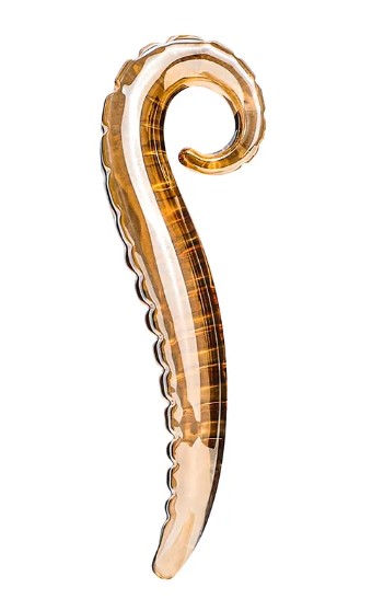 Dildo Tentacle, Sticla, Auriu, 20 cm, Pasion Labs, #3, Erotic24.ro