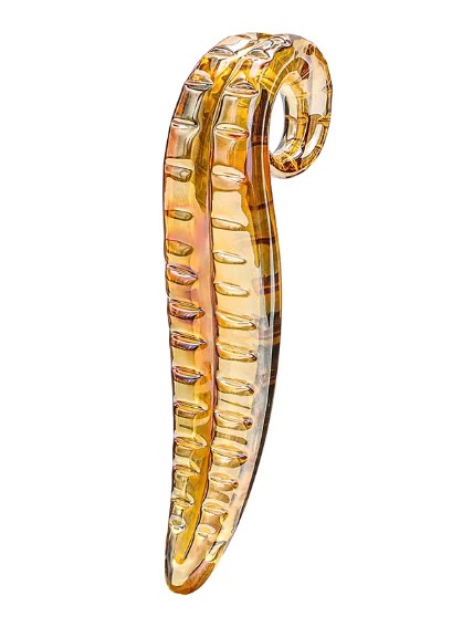 Dildo Tentacle, Sticla, Auriu, 20 cm, Pasion Labs, #2, Erotic24.ro