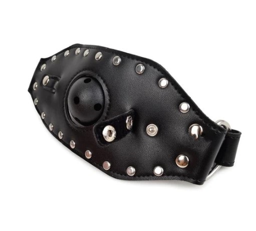 Calus cu Bila si Masca pentru Gura, Negru, Passion Labs, #2, Erotic24.ro